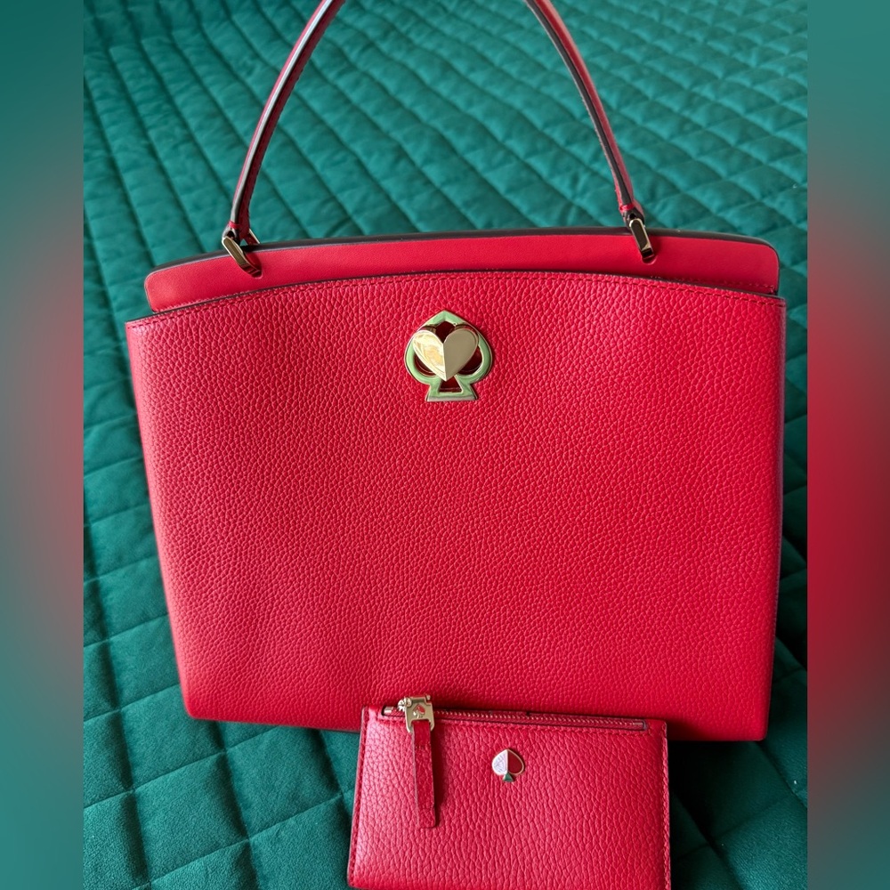 Kate Spade Romy red purse & wallet set! MINT!
